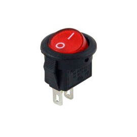  Mini Yuvarlak Anahtar Kırmızı Işıksız ON-OFF 2P